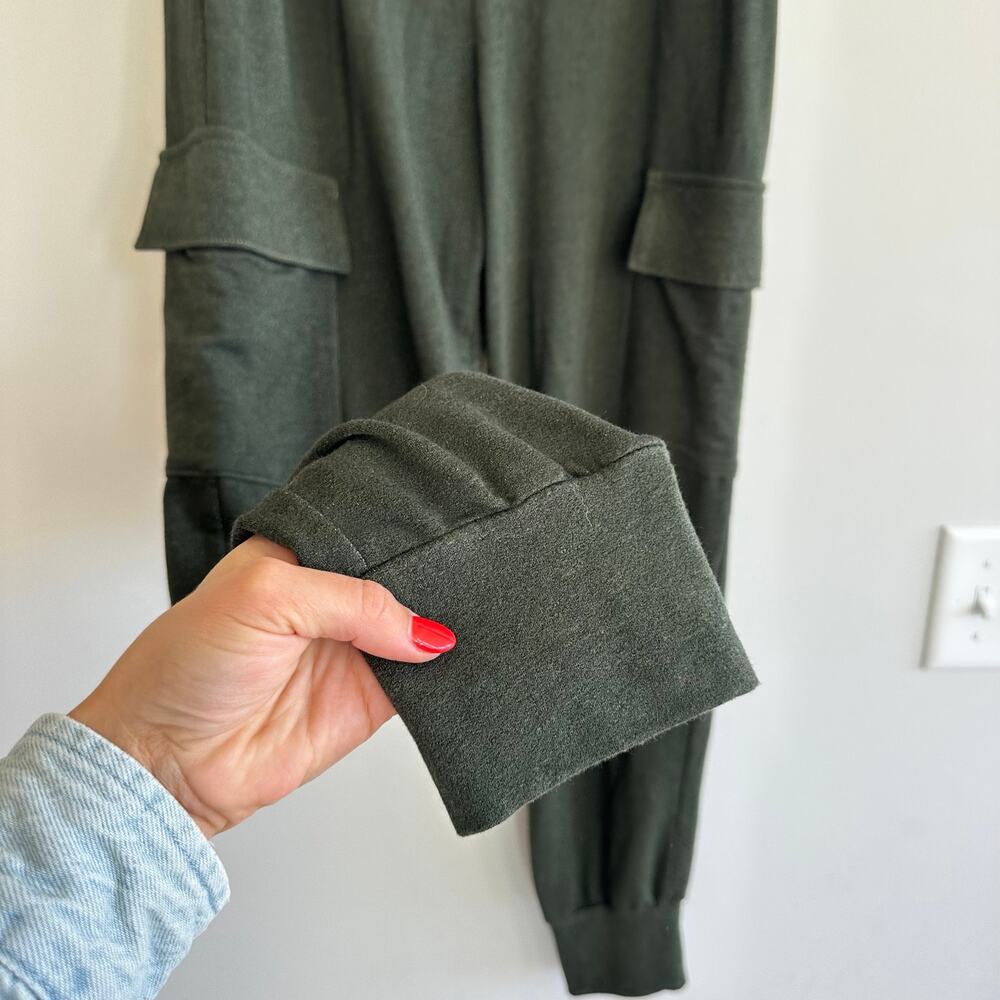 Sundry x Evereve Everyday High Rise Cargo Sweatpants Green L - Picture 7 of 10